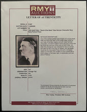 Load image into Gallery viewer, 1933 Early Adolf Hitler Type 1 Photo Germany Chancellor WWII Politics Vtg LOA