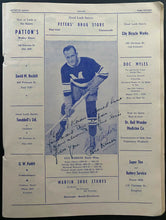 Load image into Gallery viewer, 1946 Kingston Saints Gus Marker Hockey Program Bill Reason Signed + Inscribed