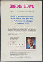 Load image into Gallery viewer, 1964 NHL Hockey Gordie Howe French All-Star Eatons Promotional Photo Quebec