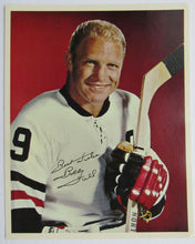 Load image into Gallery viewer, Hall Of Fame Bobby Hull Photo Career Statistics + Facsimile Autograph Blackhawks