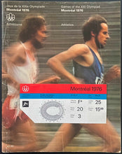 Load image into Gallery viewer, 1976 Summer Olympics Athletics Program + Ticket Olympic Stadium Montreal Vintage
