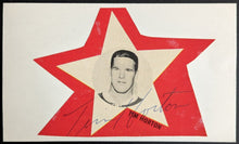 Load image into Gallery viewer, Tim Horton Autographed Cut Out Signed Index Card Toronto Maple Leafs LOA JSA