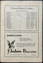 Load image into Gallery viewer, 1929 Rare Montreal Forum Hockey Program NHL Maroons v New York Rangers Vintage
