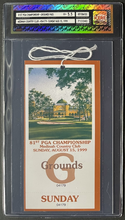 Load image into Gallery viewer, 1999 81st PGA Championship Grounds Pass Golf Tiger Woods Wins 11th Tournament