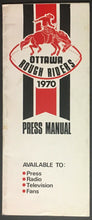 Load image into Gallery viewer, 1970 CFL Ottawa Rough Riders Press Manual Media Guide Radio Television Football