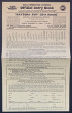 Load image into Gallery viewer, 1968 Daytona 500 Entry Form Daytona International Speedway Race NASCAR Vintage