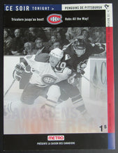 Load image into Gallery viewer, 2002 Bell Center NHL Scorecard + Ticket Montreal Canadiens - Pittsburgh Penguins