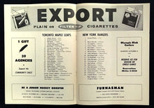 Load image into Gallery viewer, 1962 Winnipeg Arena Maple Leafs NY Rangers VTG HKY Rare Exhibition Program