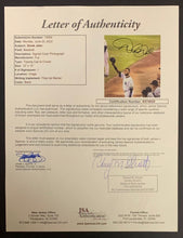 Load image into Gallery viewer, 2008 Derek Jeter Autographed Yankee Stadium Final Game Baseball Photo Signed JSA