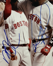 Load image into Gallery viewer, Dustin Pedroia + David Ortiz Autographed MLB Baseball Photo Signed Red Sox JSA