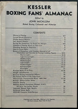 Load image into Gallery viewer, 1954 Kessler Boxing Fans Almanac Book History Rules Champs Rating Stats Sketch