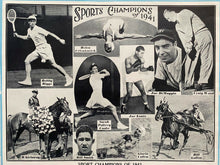 Load image into Gallery viewer, KGKY Radio AM 1490 Original Vintage Poster 1941 Photo Greatest Sports Champions