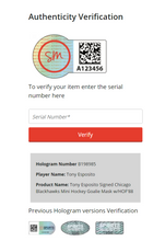 Load image into Gallery viewer, Tony Esposito Chicago Blackhawks Autographed Signed Mini Helmet Authenticated