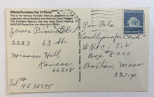 Load image into Gallery viewer, 1970's NASCAR Postcard Woods Brothers Mercury Driven By David Pearson Racer