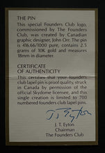 Load image into Gallery viewer, 1989 Skydome Toronto Founders Club Pin + Membership Card Ltd Ed Blue Jays Argos