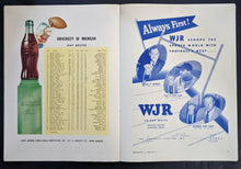 Load image into Gallery viewer, 1947 NCAA Football University of Michigan Wolverines Program Homecoming Game