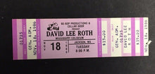 Load image into Gallery viewer, 1986 BE BOP Productions David Lee Roth Coliseum Mississippi Concert Ticket
