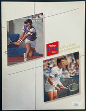 Load image into Gallery viewer, 1980 Chicago Sun Times Challenge Of Champions Tennis Program Signed x8 JSA COA