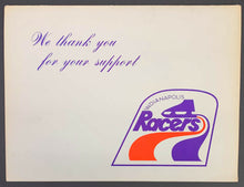 Load image into Gallery viewer, 1975-76 Indianapolis Racers Team Issued Photo + Christmas Card Hockey Facsimile