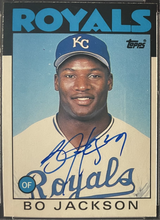 Load image into Gallery viewer, 1986 Topps Traded #50T Bo Jackson Autographed MLB Baseball Card Signed PSA