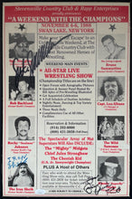 Load image into Gallery viewer, 1988 Pro Wrestling Poster Signed Sgt. Slaughter Iron Sheik Jimmy Snuka JSA VTG