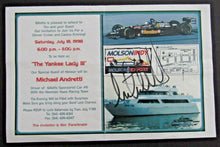 Load image into Gallery viewer, 1998 Racing Driver Michael Andretti Autographed Molson Indy Party Invite Signed