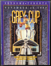 Load image into Gallery viewer, 1989 Grey Cup Program "Greatest Grey Cup Game Ever" Saskatchewan V. Hamilton CFL
