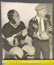 Load image into Gallery viewer, 1935 Vintage Rare NHL Press Photo Chicago Blackhawks New Hockey Helmets