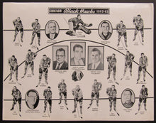 Load image into Gallery viewer, 1962 / 1963 NHL Chicago Blackhawks Team Issued Photo Pilote Hull Hall Mikita