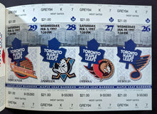 Load image into Gallery viewer, 1996-97 Toronto Maple Leafs NHL Full Season Ticket Book With 65th Anniversary