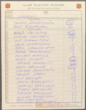 Load image into Gallery viewer, 1991 Canada Cup Team Sweden Original Lineup Card Signed Sweden's Coach Lundmark