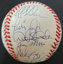 Load image into Gallery viewer, 1996 World Series Champs New York Yankees Team Signed Baseball x22 Jeter JSA LOA
