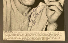 Load image into Gallery viewer, 1956 Yogi Berra Signed New York Yankees Photo Holding Record HR Ball Autographed