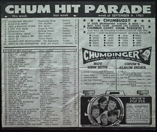 Load image into Gallery viewer, 1965 1050 Chum Chart Radio Station Survey Music Toronto The Yardbirds Vintage