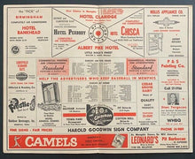 Load image into Gallery viewer, 1955 Southern Association Double A Baseball Program Memphis Chicks vs Nashville