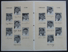 Load image into Gallery viewer, 1929 World Series Lineup Page From Wrigley Field Program Philadelphia vs Chicago