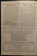Load image into Gallery viewer, 1934 Bike Race Program Montreal Forum Quebec Featuring Torchy Peden Vintage