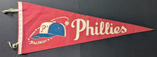 Load image into Gallery viewer, Circa 1960 Philadelphia Phillies Full Size 30" Pennant MLB Baseball Vintage