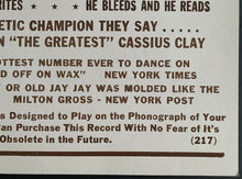 Load image into Gallery viewer, 1963 Vintage Promo Poster Cassius Clay Muhammad Ali Album I Am The Greatest LP