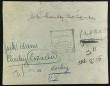 Load image into Gallery viewer, 1938 NHL Hockey Type 1 Photo Charlie Conacher Detroit Red Wings Jack Adams Vtg