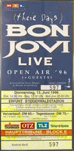 Load image into Gallery viewer, 1996 Vintage Bon Jovi These Days Open Air Concert Ticket Erfurt Germany Graded