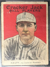 Load image into Gallery viewer, 1915 Benny Kauff Cracker Jack Baseball Card #160 Graded & Slabbed VG 3 PSA