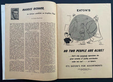 Load image into Gallery viewer, 1951 Montreal Forum NHL Hockey Program Canadiens Tie New York Rangers O'Connor