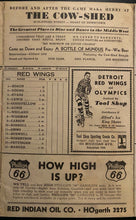 Load image into Gallery viewer, 1933 NHL Hockey Game Program Detroit Redwings Chicago Blackhawks Olympia