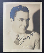 Load image into Gallery viewer, 1920's Charles Buddy Rogers Autographed Signed Paramount Studio Photo + Mailer