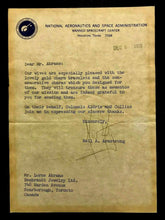 Load image into Gallery viewer, 1969 Neil Armstrong Typed Signed Letter Original Authentic NASA Letterhead JSA