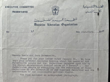 Load image into Gallery viewer, 1979 Yasser Arafat Typed Signed Letter Addresses Palestinian Israel Conflict LOA