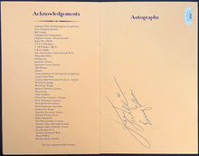 Load image into Gallery viewer, Danny Gallivan + Tiger Williams Signed 1985 Sports Celebrity Dinner Program JSA
