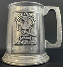 Load image into Gallery viewer, 1974 Grey Cup Jim Proudfoot Pewter Mug Canadian Sports Writer Hall Of Fame CFL