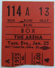 Load image into Gallery viewer, 1955 Cleveland Barons AHL Hockey Game Ticket Stubs with Original Envelope